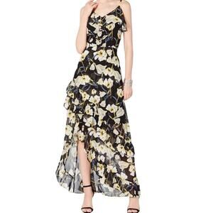 I.N.C. Ruffles Floral High-Low Maxi Dress, Size 12, new with tag